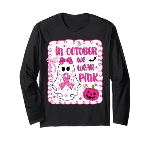 Brustkrebs Frauen Geist niedlich im Oktober tragen wir Schleife rosa Langarmshirt Brustkrebs Frauen Geist niedlich im Oktober tragen wir Schleife rosa Langarmshirt von Breast Cancer Awarenes for Men Women Girls Kids