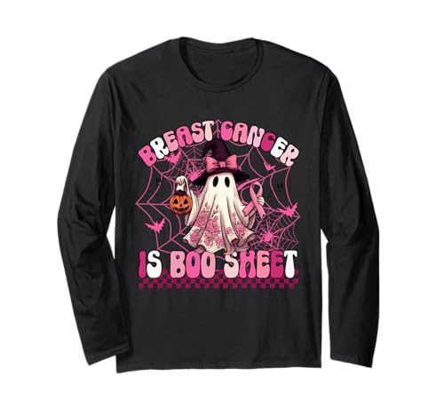 Brustkrebs ist Boo Bettlaken niedlich im Oktober tragen wir Schleife rosa Langarmshirt Brustkrebs ist Boo Bettlaken niedlich im Oktober tragen wir Schleife rosa Langarmshirt von Breast Cancer Awarenes for Men Women Girls Kids
