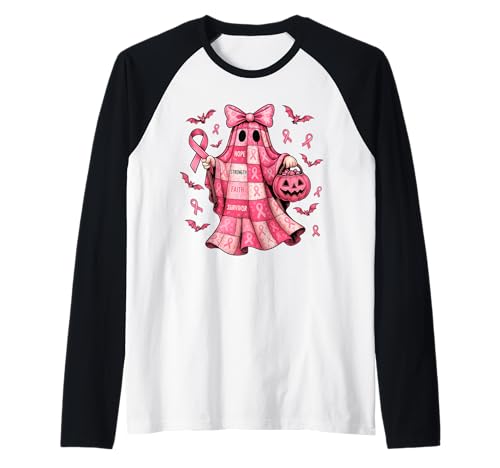 Brustkrebs süß für Frauen im Oktober tragen wir Piink Ghost Raglan Brustkrebs süß für Frauen im Oktober tragen wir Piink Ghost Raglan von Breast Cancer Awarenes for Men Women Girls Kids