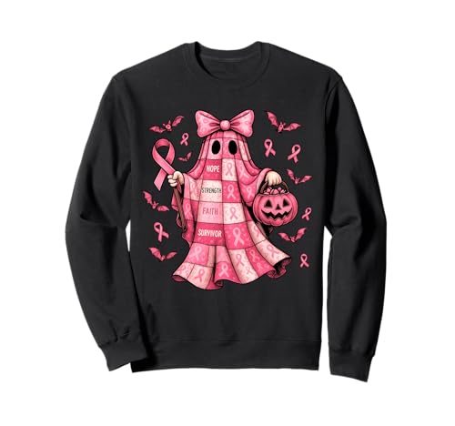 Brustkrebs süß für Frauen im Oktober tragen wir Piink Ghost Sweatshirt Brustkrebs süß für Frauen im Oktober tragen wir Piink Ghost Sweatshirt von Breast Cancer Awarenes for Men Women Girls Kids
