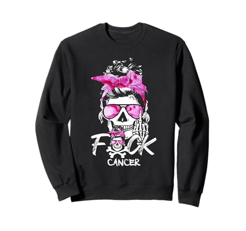 Unordentliches Haar Frauen Dutt Fuck Brustkrebs Frauen Krieger Sweatshirt Unordentliches Haar Frauen Dutt Fuck Brustkrebs Frauen Krieger Sweatshirt von Breast Cancer Awareness Messy Hair Bun Clothing