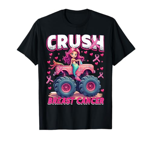 Crush Breast Cancer Awareness Monster Truck Toddler Kids T-Shirt Crush Breast Cancer Awareness Monster Truck Toddler Kids T-Shirt von Breast Cancer Awareness Monster Truck Mermaid
