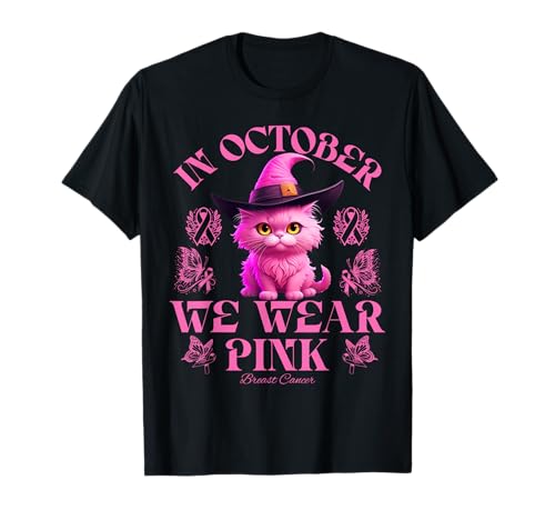 Halloween im Oktober tragen wir rosa Brustkrebs Frauen T-Shirt Halloween im Oktober tragen wir rosa Brustkrebs Frauen T-Shirt von Breast Cancer Awareness Month 2025