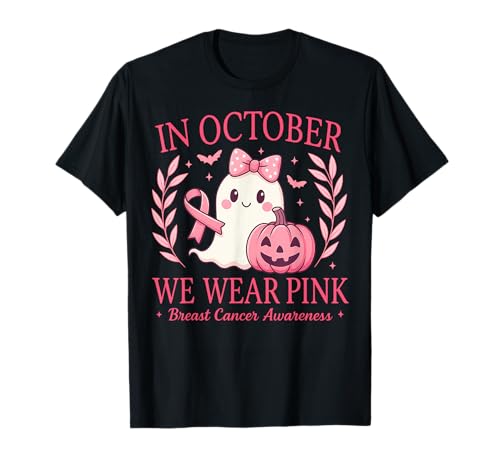 Brustkrebs Frauen Halloween im Oktober tragen wir rosa T-Shirt Brustkrebs Frauen Halloween im Oktober tragen wir rosa T-Shirt von Breast Cancer Awareness Month Warrior Survivor.