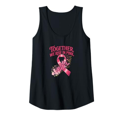 Damen Together We Rise in Pink - Brustkrebsbewusstsein Schmetterling Tank Top Damen Together We Rise in Pink - Brustkrebsbewusstsein Schmetterling Tank Top von Breast Cancer Awareness Ribbon and Butterfly Shirt