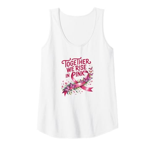 Damen Together We Rise in Pink Shirt - Brustkrebs-Bewusstsein Tank Top Damen Together We Rise in Pink Shirt - Brustkrebs-Bewusstsein Tank Top von Breast Cancer Awareness Ribbon and Butterfly Tees