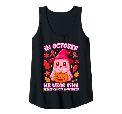 Damen Im Oktober tragen wir Pink - Cute Ghost Breast Cancer Awareness Tank Top Damen Im Oktober tragen wir Pink - Cute Ghost Breast Cancer Awareness Tank Top von Breast Cancer Awareness Shirts for Women and Girls