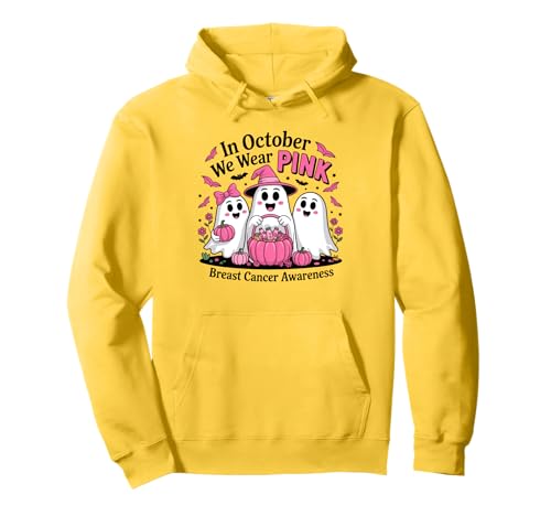 In October We Wear Pink Ghost Woman Breast Cancer Awareness Pullover Hoodie von Breast Cancer Awareness T-shirt