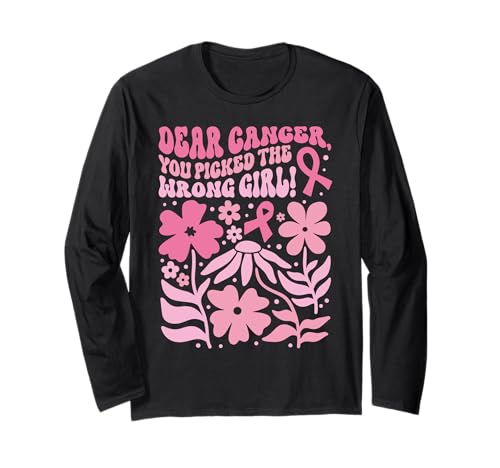 Brustkrebs Picked The Wrong Girl Chick Pink Ribbon Fight Langarmshirt Brustkrebs Picked The Wrong Girl Chick Pink Ribbon Fight Langarmshirt von Breast Cancer Awareness Warrior Survivor Gifts