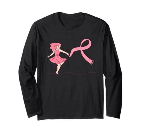 Pink Ribbon Girl Brustkrebs-Bewusstsein Krieger Kämpfer Langarmshirt Pink Ribbon Girl Brustkrebs-Bewusstsein Krieger Kämpfer Langarmshirt von Breast Cancer Awareness Warrior Survivor Women