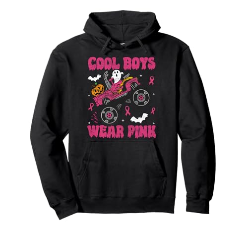 Coole Jungs tragen rosa Monster Truck Halloween-Brustkrebs Pullover Hoodie Coole Jungs tragen rosa Monster Truck Halloween-Brustkrebs Pullover Hoodie von Breast Cancer Awareness Women Gifts Pink Ribbon