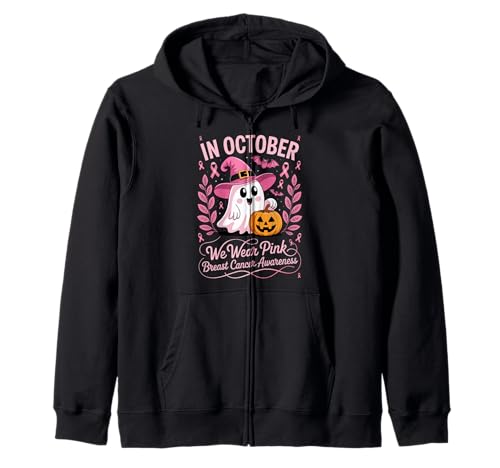 Brustkrebs Frauen Halloween im Oktober tragen wir rosa Kapuzenjacke von Breast Cancer Awareness for Women Men