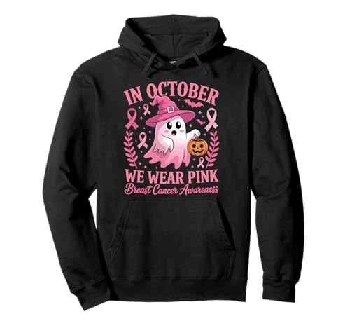 Brustkrebs Frauen Halloween im Oktober tragen wir rosa Pullover Hoodie von Breast Cancer Awareness for Women Men