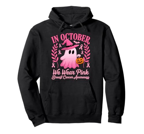 Brustkrebs Frauen Halloween im Oktober tragen wir rosa Pullover Hoodie von Breast Cancer Awareness for Women Men