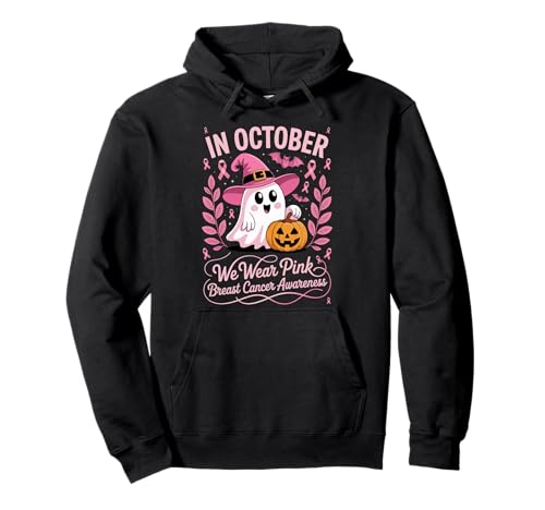 Brustkrebs Frauen Halloween im Oktober tragen wir rosa Pullover Hoodie von Breast Cancer Awareness for Women Men
