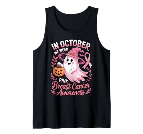 Brustkrebs Frauen Halloween im Oktober tragen wir rosa Tank Top von Breast Cancer Awareness for Women Men