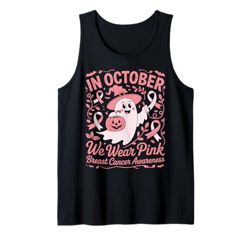 Brustkrebs Frauen Halloween im Oktober tragen wir rosa Tank Top von Breast Cancer Awareness for Women Men