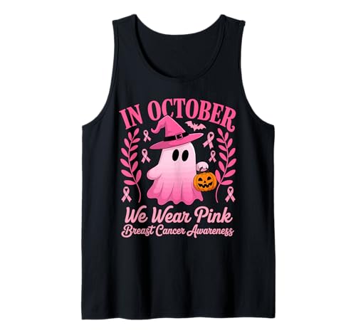 Brustkrebs Frauen Halloween im Oktober tragen wir rosa Tank Top von Breast Cancer Awareness for Women Men