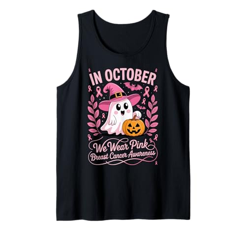 Brustkrebs Frauen Halloween im Oktober tragen wir rosa Tank Top von Breast Cancer Awareness for Women Men