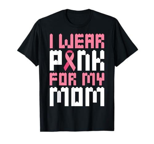 I Wear Pink for My Mom Brustkrebs-Bewusstsein Jungen T-Shirt I Wear Pink for My Mom Brustkrebs-Bewusstsein Jungen T-Shirt von Breast Cancer Blocks Building Boys Son Inspyrmyn