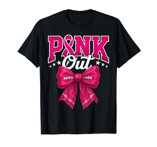 Pink Out Fußball Brustkrebs-Bewusstsein Frauen Männer Kinder T-Shirt Pink Out Fußball Brustkrebs-Bewusstsein Frauen Männer Kinder T-Shirt von Breast Cancer Pink Out Football Women Men Boy Girl