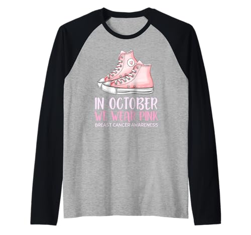 Teenager Brustkrebs Bewusstsein Rosa Sneakers Mädchen Frauen Raglan Teenager Brustkrebs Bewusstsein Rosa Sneakers Mädchen Frauen Raglan von Breast Cancer Survivor Pink Show Outfit October
