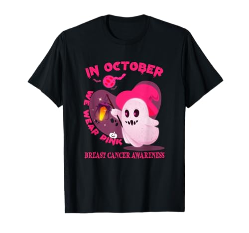 Brustkrebs Frauen Halloween im Oktober tragen wir rosa T-Shirt von Breast Cancer for women me kids