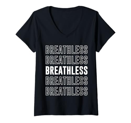 Damen Atemlos T-Shirt mit V-Ausschnitt Damen Atemlos T-Shirt mit V-Ausschnitt von Breathless Apparel