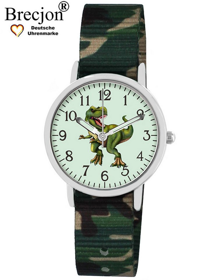 Brecjon Quarzuhr Kinder Armbanduhr Dino Glow Wechselarmband 5ATM, Mix und Match Design - kostenloser Versand von Brecjon