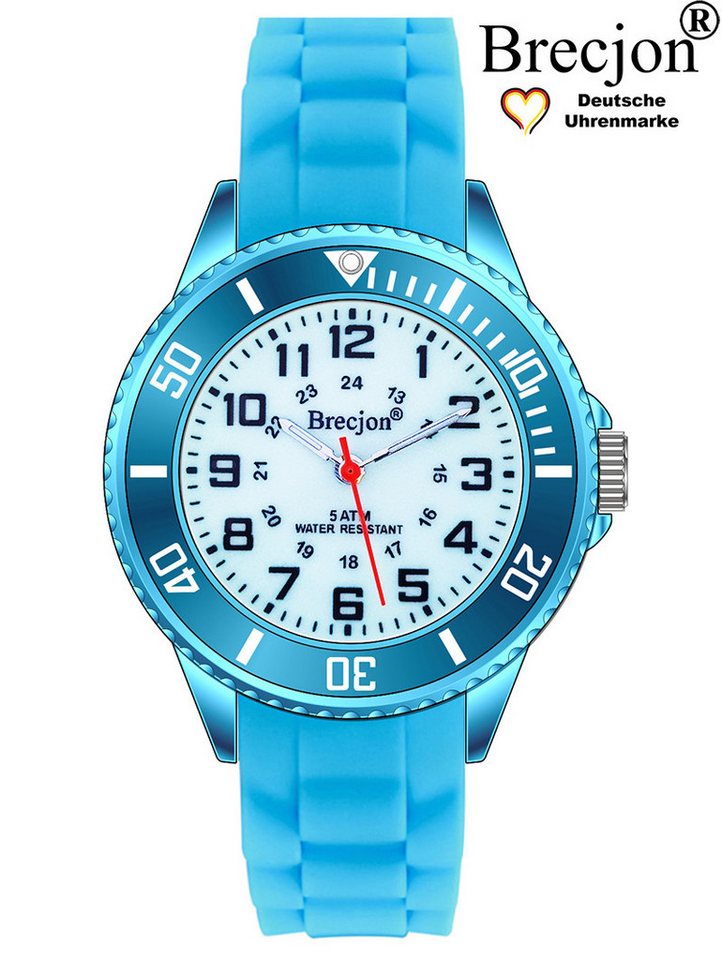 Brecjon Quarzuhr Kinder Armbanduhr glow in the dark 5ATM Silikon, kostenloser Versand von Brecjon