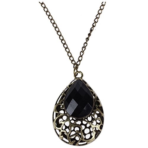 Breeshy Lange Halskette im Retro-Stil, Anhänger in Tropfenform von Breeshy