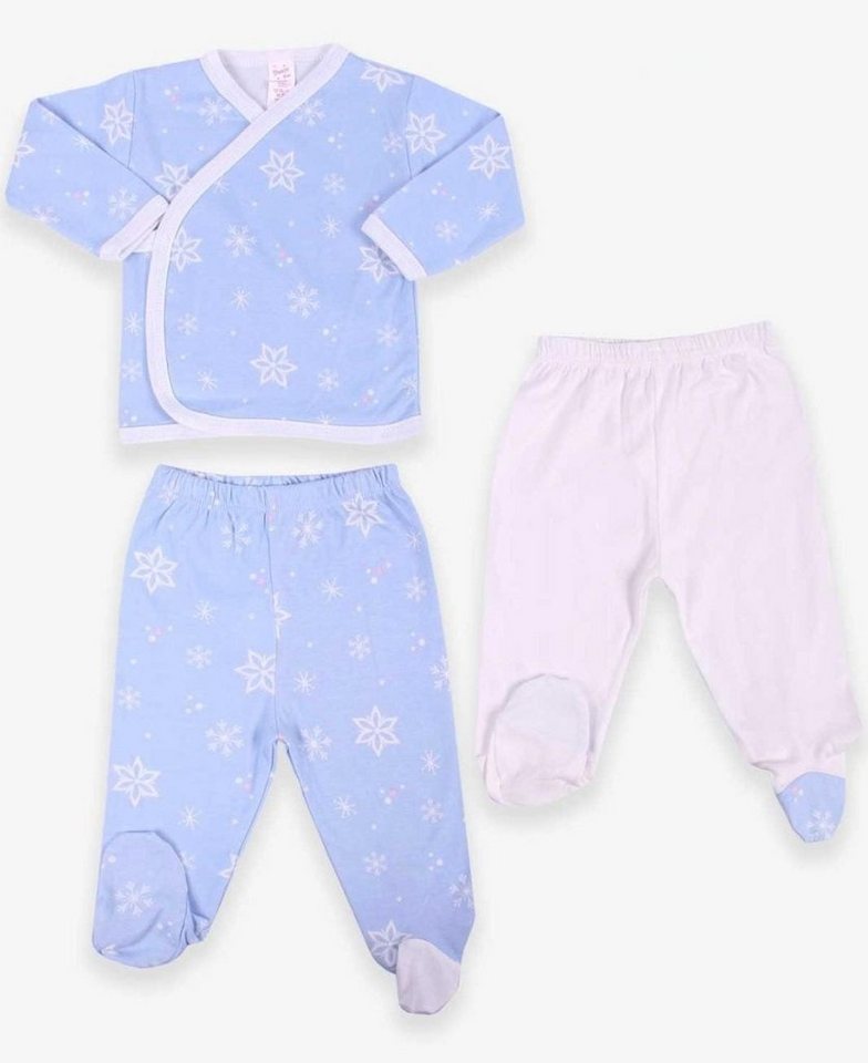 Breeze Neugeborenen-Geschenkset Baby 3er Sets (3er Set, Oberteil, Unterteile) 3Teiler niedliche Designs Print Design von Breeze