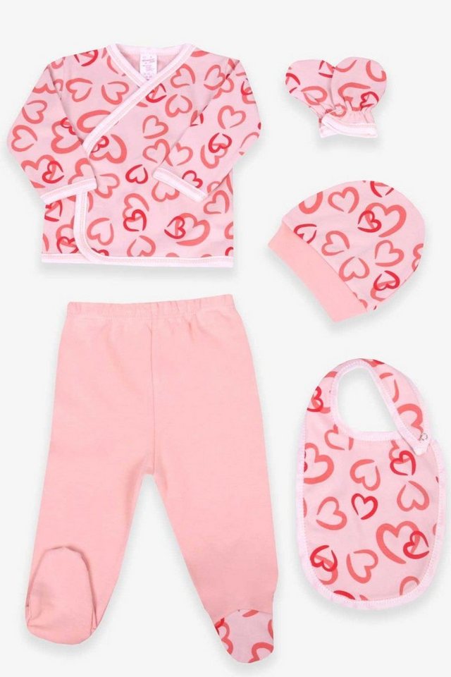 Breeze Neugeborenen-Geschenkset Baby Set (5er Set, 5-tlg., hose oberteil sabbertuch) 100% Baumwolle von Breeze