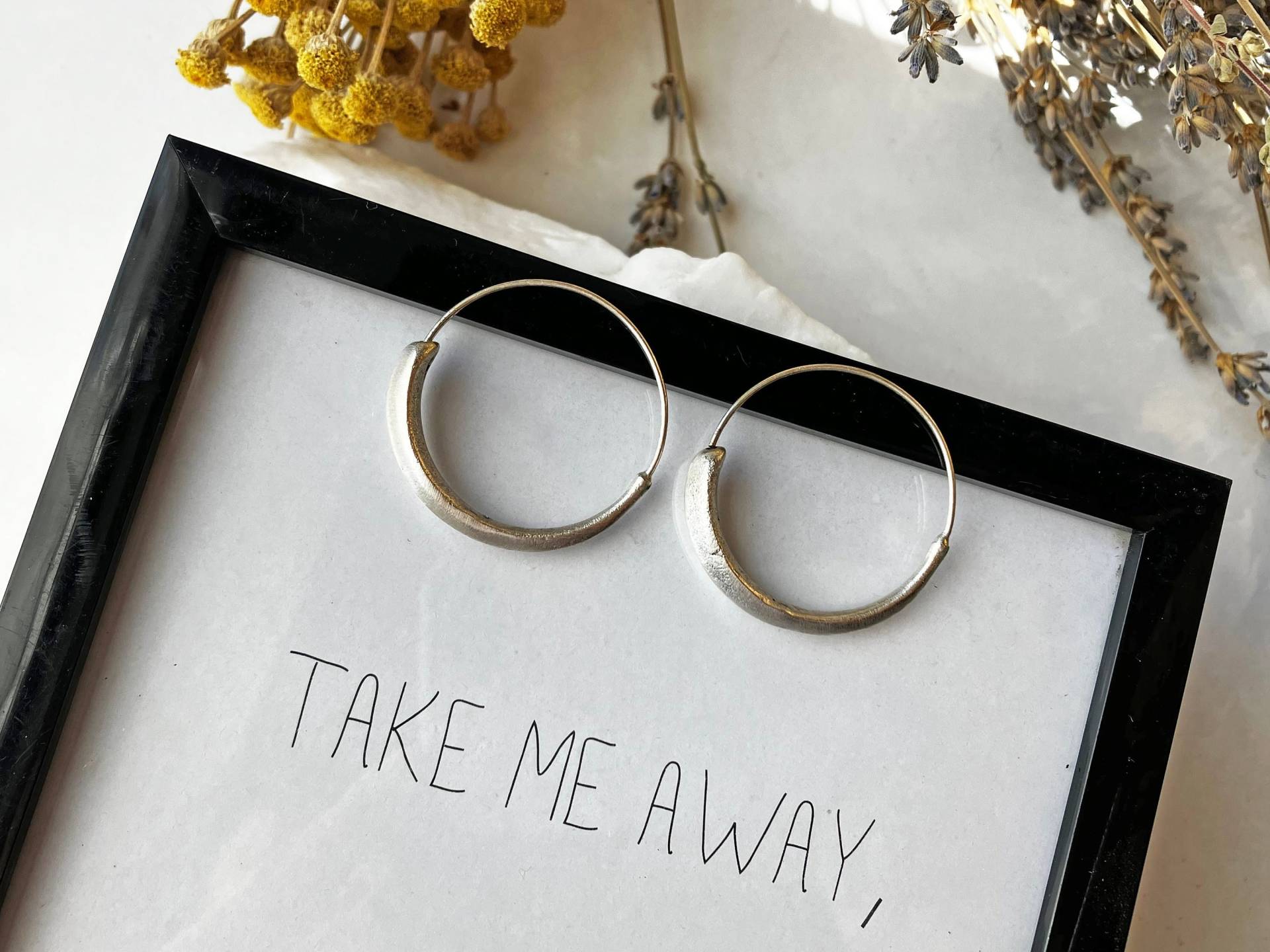 Runde Baumelnde Aussage Antikes Silber Boho Ohrringe von BreezeJewelryShop