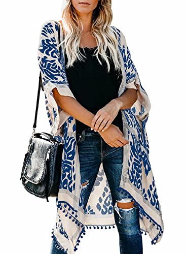 Breezy Lane Damen Badeanzug Cover Up Kimono Boho Loose Sommer Strickjacke Bikini Beachwear Cardigan Resort Bekleidung von Breezy Lane