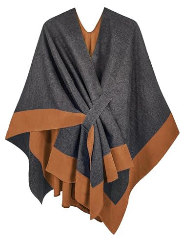 breezy lane Damen Poncho Schal Strick Cape Reversible Wraps Elegant Übergroße Ruana Cardigan Geschenke für Mutter breezy lane Damen Poncho Schal Strick Cape Reversible Wraps Elegant Übergroße Ruana Cardigan Geschenke für Mutter von Breezy Lane