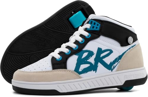 BREEZY ROLLERS Schuhe mit Rollen für Kinder I Rollschuhe-Sneaker Kids I Von Kinder Straßen-Schuhen zu Rollschuh in wenigen Sek. I Patentiertes Klick-System I Turnschuhe mit Rollen für Mädchen & Jungen von Breezy Rollers