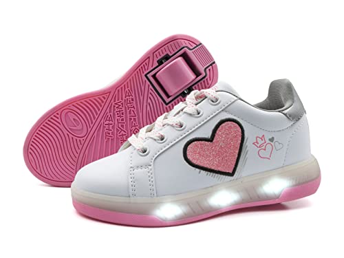 Breezy Rollers 2195670, Schuhe mit Rollen LED, Rollschuhe Led, Leuchtschuhe, Kinderschuhe mit Einer Rolle, Skateboardschuhe (eu_Footwear_Size_System, Big_Kid, Numeric, medium, Numeric_37) von Breezy Rollers