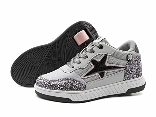 Breezy Rollers Schuhe mit Rollen für Kinder I Rollschuhe-Sneaker Kids I Von Kinder Straßen-Schuhen zu Rollschuh in wenigen Sek. I von Breezy Rollers