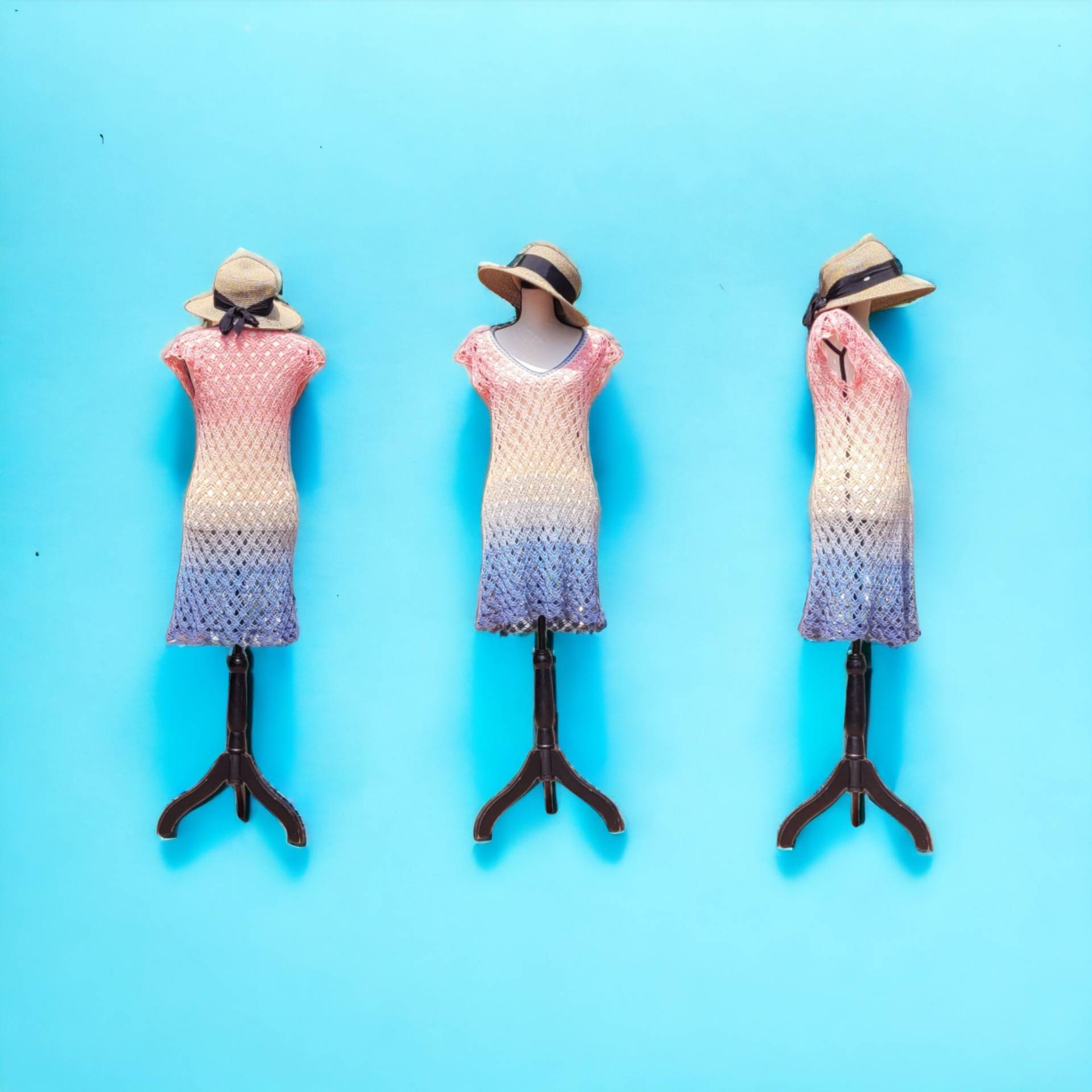 Ombré Häkeltunika Kleid Boho Beach To Party - Passend Für 40.5.5 von BreezyLoops