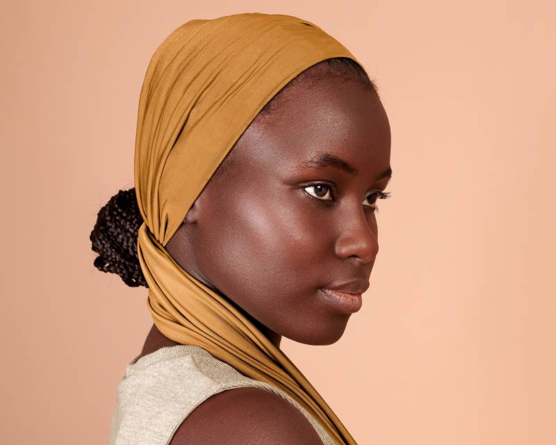 Wabengelb, Boho Head Wrap, Breite Haarwickel, Mehrzweck von BreezyTee