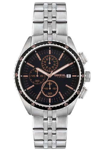 Breil - Herren-Chronograph Net Collection EW0545 - Herren-Accessoires - Herrenuhr aus Edelstahl mit 42-mm-Gehäusedurchmesser und Verstellbarem Armband von 15,5 bis 21 cm von Breil