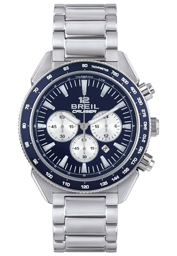 Breil Uhr Cruiser Kollektion Quarz-Chrono-Uhrwerk und Stahlarmband für Herren von Breil