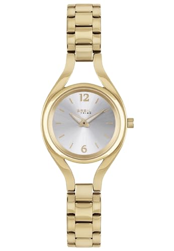 Breil Damen Armbanduhr Elettra mit goldfarbenem Stahlarmband, 5 Bar, Gehäusedurchmesser: 30 mm, EW0588 von Breil