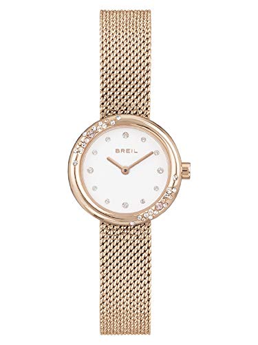 Breil Damen Armbanduhr Wish Watch in der Farbe Gold mit Edelstahlarmband, Gehäusedurchmesser: 26mm, TW1872 von Breil