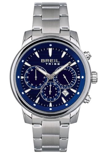 Breil Herren Armbanduhr Caliber in der Farbe Silber mit Edelstahlarmband, Gehäusedurchmesser: 43 mm, EW0511 von Breil