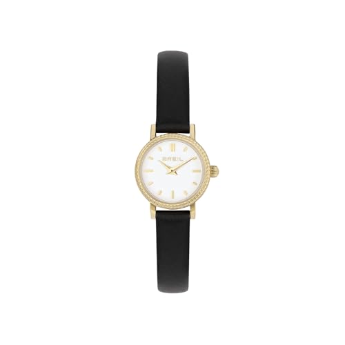 Breil Damen Armbanduhr Darling mit schwarzen Lederarmband, 3 Bar, Gehäusedurchmesser: 18 mm, TW2049 von Breil