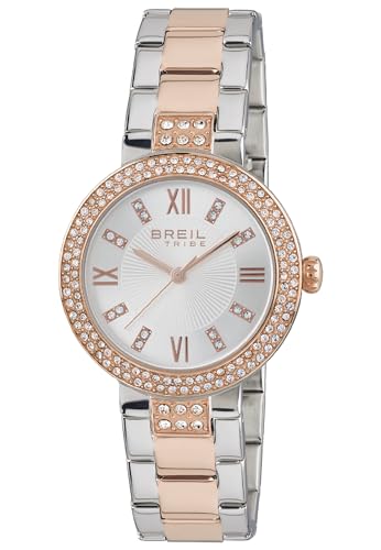 Breil Uhr Damen Dance Floor Ziffernblatt Silber Bewegung NUR Zeit Quartz e Bracelet Farbiger Stahl Gold EW0561 von Breil