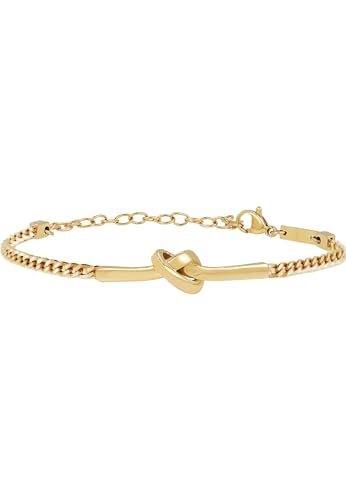 Breil Armband B&ME für Damen aus Edelstahl in der Farbe Gold, mit Karabinerverschluss, Länge: 22 cm, TJ3340 von Breil