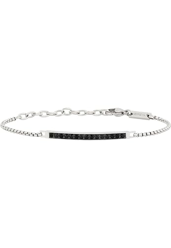 Breil Armband BRACCIALE für Herren aus Edelstahl mit Zirkonia in der Farbe Silber, mit Klappverschluss, Länge: 22 cm, TJ3362 von Breil